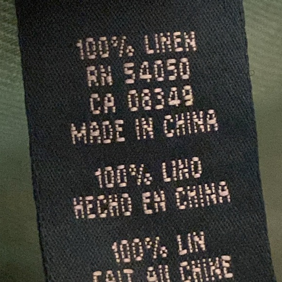 New Lauren Ralph Lauren linen collared button down tunic 3X - Picture 6 of 6